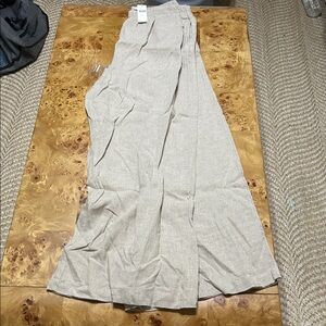 Anthropologie wide leg linen blend pants NWT